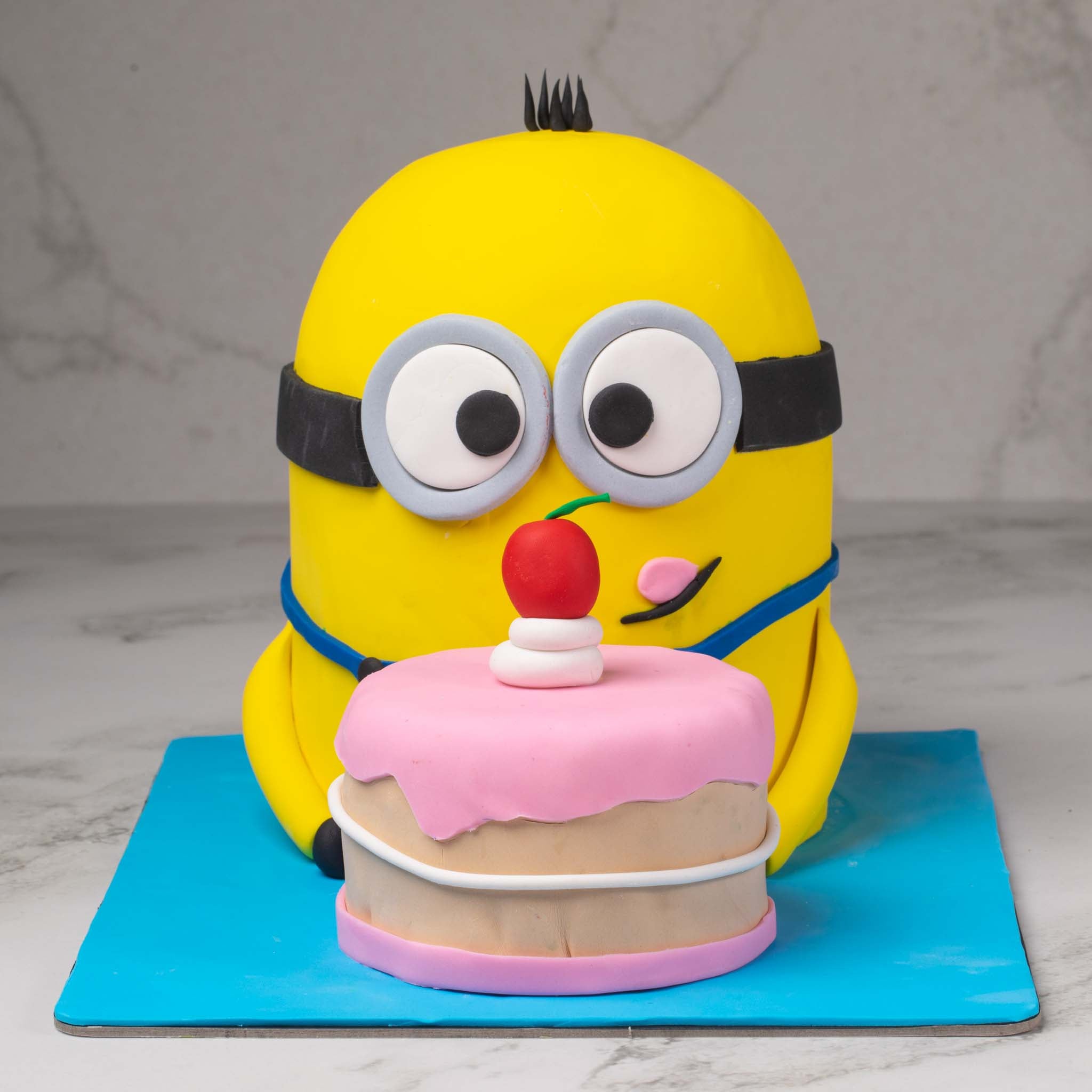 Minion Kids Fondant Cake (Delivery in 48 Hours Available) view 2