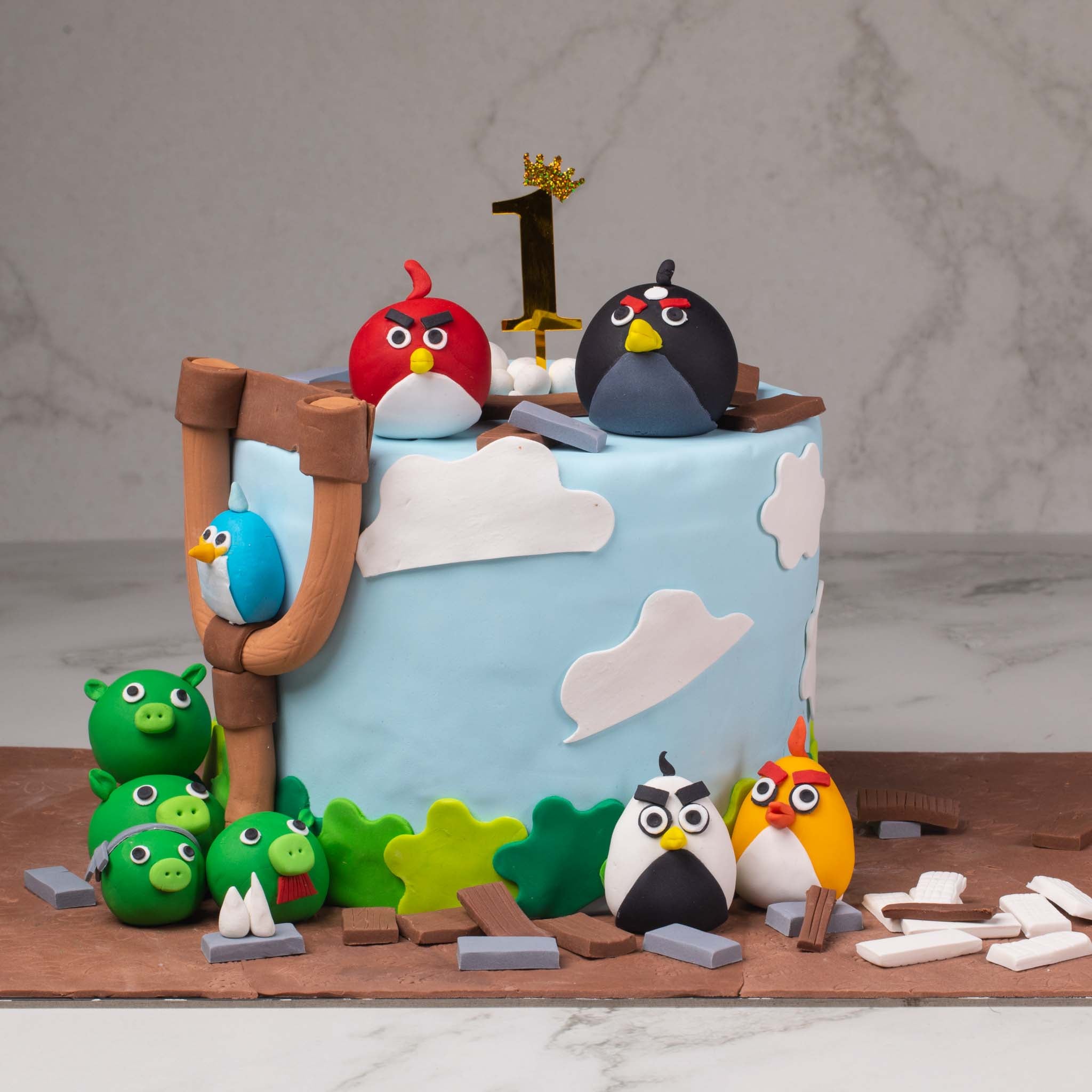 Angry Birds Fondant Cake (Delivery in 48 Hours Available) view 2