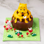 Winnie-the-Pooh Theme Fondant Cake (Delivery in 48 Hours Available)